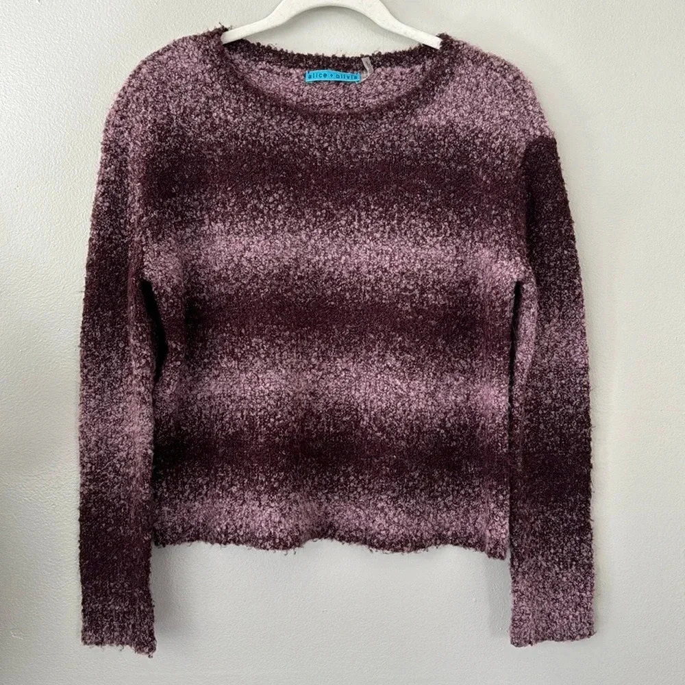 Alice + Olivia Ombré Crewneck Sweater